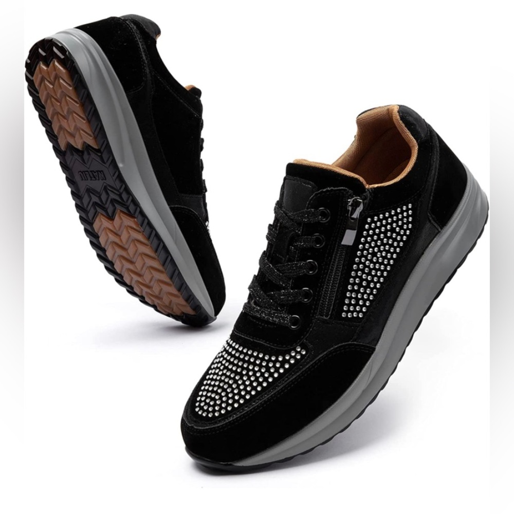 Rhinestone Platform Sneakers